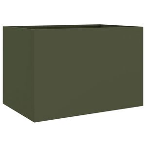 vidaXL Plantekasse olivengr&oslash;nn 62x40x39 cm st&aring;l