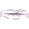vidaXL Sengestamme med Sidebord Vokset Brun 180 x 210 cm Massiv furu