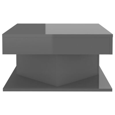 vidaXL Salongbord høyglans grå 57x57x30 cm sponplate