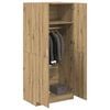 vidaXL Garderobe artisan eik 80x52x180 cm konstruert tre