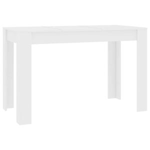 vidaXL Spisebord hvit 120x60x76 cm konstruert tre