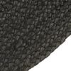 vidaXL Flettet teppe vendbart antrasitt og naturlig 120 cm jute rund
