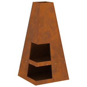 vidaXL B&aring;lplass Brun 50 x 50 x 100 cm St&aring;l