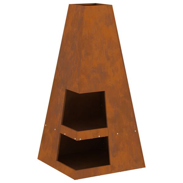 vidaXL B&aring;lplass Brun 50 x 50 x 100 cm St&aring;l