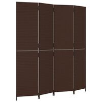 vidaXL Romdeler 4 paneler brun polyrotting