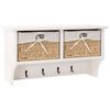 vidaXL Vegghylle hvit 60x23,5x33 cm keisertre