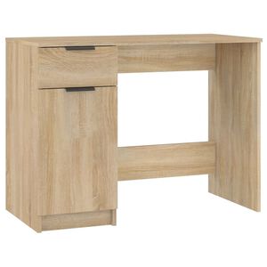 vidaXL Skrivebord sonoma eik 100x50x75 cm konstruert tre