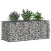 vidaXL Gabion hevet seng s&oslash;lv 140 x 60 x 55 cm Galvanisert St&aring;l