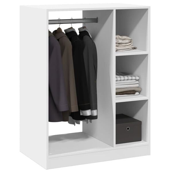 vidaXL Garderobe hvit 77x48x102 cm konstruert tre