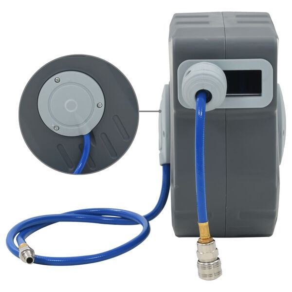 vidaXL Automatisk luftslangetrommel 1/4" 12 m