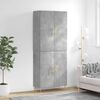 vidaXL Highboard betonggr&aring; 69,5x34x180 cm konstruert tre