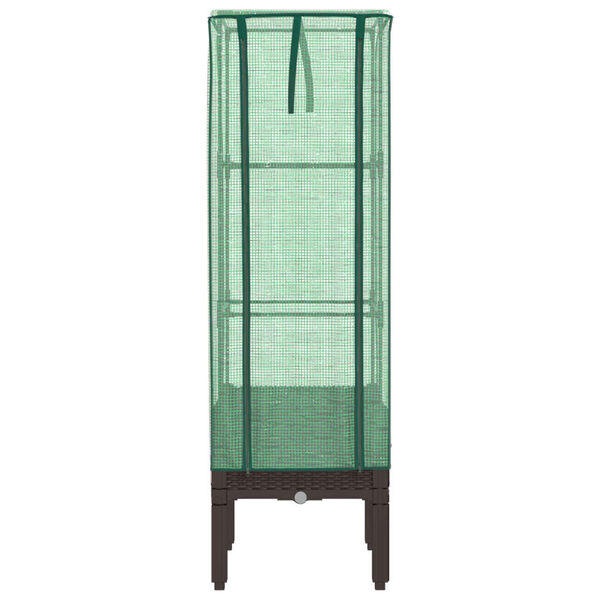 vidaXL H&oslash;yseng med drivhustrekk rottingutseende 40x40x140 cm