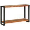 vidaXL Konsollbord med hylle Brun 120 x 33 x 75 cm Solid akasietre