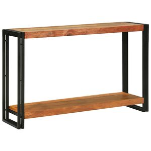 vidaXL Konsollbord med hylle Brun 120 x 33 x 75 cm Solid akasietre