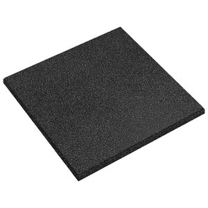 vidaXL Fallbeskyttelsesfliser 12 stk. Svart 50 x 50 cm Gummi