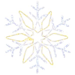 vidaXL Julebelysning sn&oslash;krystall LOVIISA 140 LED-lys Kaldhvit &Oslash; 55 cm