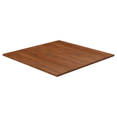 vidaXL Firkantet bordplate mørkebrun 80x80x1,5 cm behandlet heltre eik