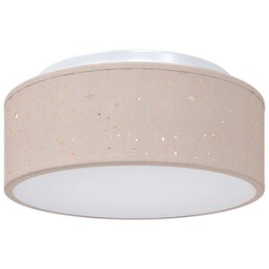 vidaXL Taklampe med s&oslash;kelys Gr&aring;brun 30 x 30 x 13,5 cm stoff