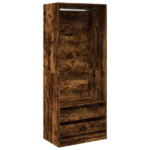 vidaXL Garderobe r&oslash;kt eik 80x50x200 cm konstruert tre