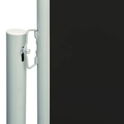 vidaXL Uttrekkbar sidemarkise 117x300 cm svart