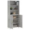 vidaXL Highboard betonggr&aring; 69,5x34x180 cm konstruert tre
