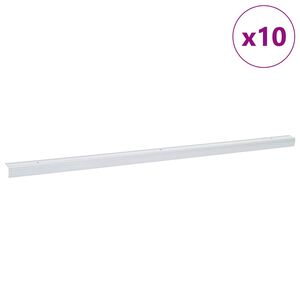 vidaXL Trappeneser 10 stk. s&oslash;lv 67 x 3.5 x 3 cm Aluminium