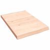 vidaXL Benkeplate til bad 40x60x(2-4) cm ubehandlet heltre