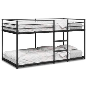 vidaXL K&oslash;yeseng uten madrass svart 75x190 cm st&aring;l