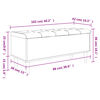 vidaXL Oppbevaringsbenk sonoma eik 102x42x46 cm konstruert tre