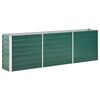 vidaXL H&oslash;ybed galvanisert st&aring;l 240x40x77 cm gr&oslash;nn