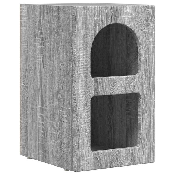 vidaXL Nattbord Gr&aring; Sonoma 29,5 x 33,5 x 50 cm Konstruert tre