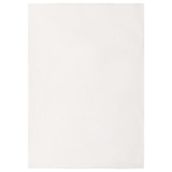 vidaXL Teppe kunstig kaninskinn 180x270 cm kremhvit