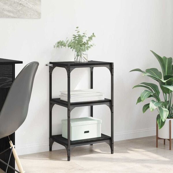 vidaXL Bokskap Svart eik 40 x 33 x 70,5 cm Ingeni&oslash;rtre og jern