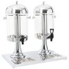 vidaXL Dobbel juicedispenser rustfritt st&aring;l 2 x 8 L