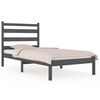 vidaXL Sengeramme gr&aring; heltre furu 75x190 cm Small Single