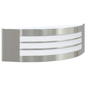 vidaXL Utevegglampe S&oslash;lv 32 x 10 x 10 cm Rustfritt st&aring;l og plast