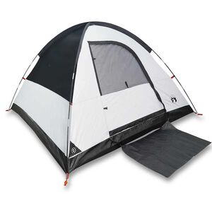 vidaXL Kuppeltelt for camping 3 personer hvit blendingsstoff vanntett