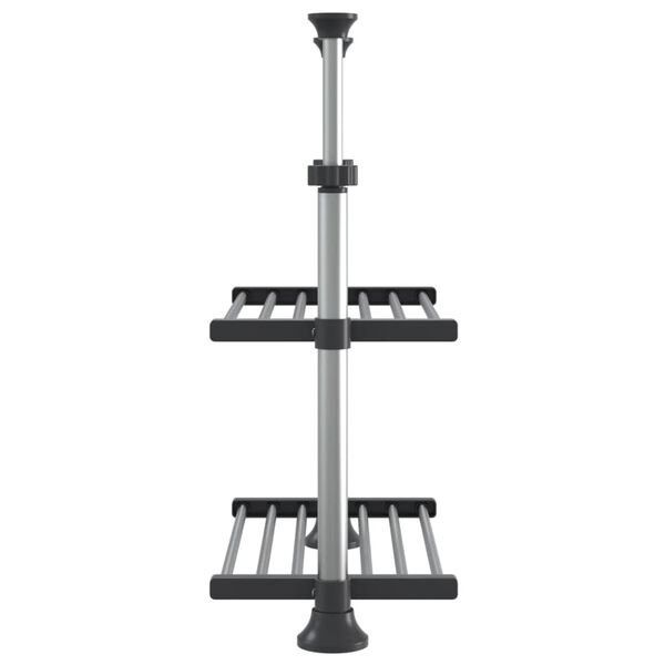 vidaXL Kjøkkenhylle 50x25x(50-70) cm aluminium