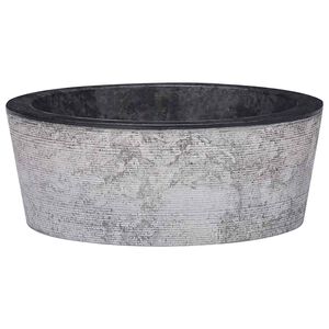 vidaXL Vask &Oslash;40x15 cm marmor svart