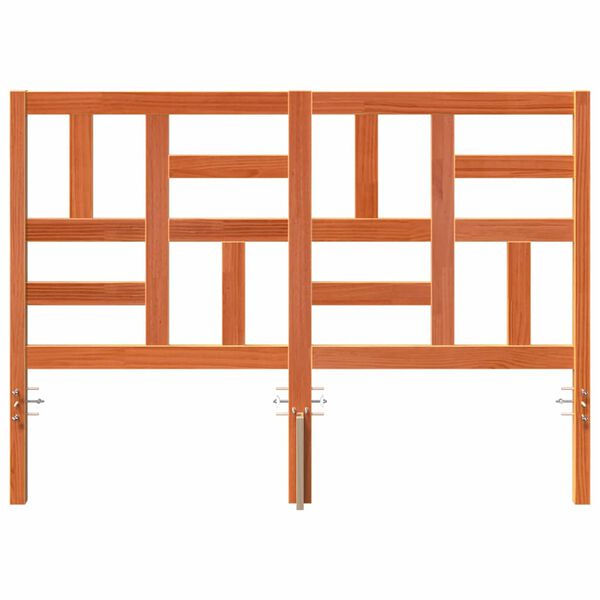 vidaXL Seng Hodegjerde Vokset Brun 145,5 x 4 x 104 cm Massiv furu