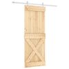 vidaXL Skyved&oslash;r Naturlig og Hvit 80 x 210 cm Massiv Furu Tre