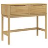 vidaXL Konsollbord FLORO brun 89,5x36,5x73 cm heltre furu