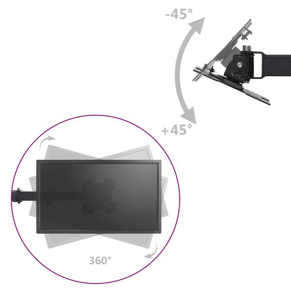 vidaXL Bordmontert skjermfeste trippelt 13"-23"