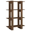 vidaXL Bokhylle/romdeler brun eik 80x30x123,5 cm