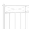vidaXL Utskiftbar sengegavl i metall hvit 75 cm