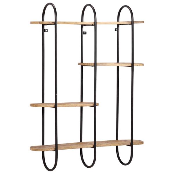 vidaXL Vegghylle 90x20x116,5 cm grovt heltre mangotre