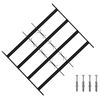 vidaXL Sikkerhetsgitter for vinduer med 4 tverrbjelker 3 pcs 43-74 cm