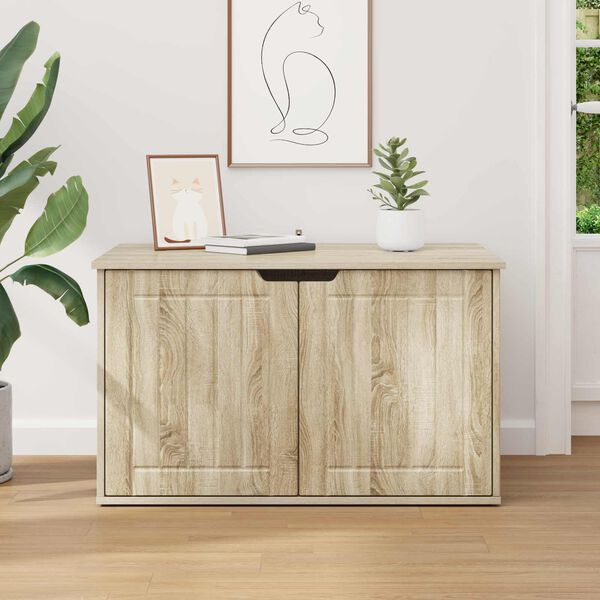 vidaXL Katt Hus Sonoma 85 x 55 x 50,5 cm Konstruert tre