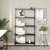 vidaXL Bokhylle 5 etasjer svart 80x30x154 cm konstruert tre