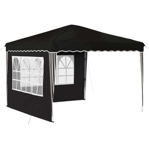 vidaXL Pop-up Festtelt 288 x 288 x 245 cm Svart Oxford Stoff